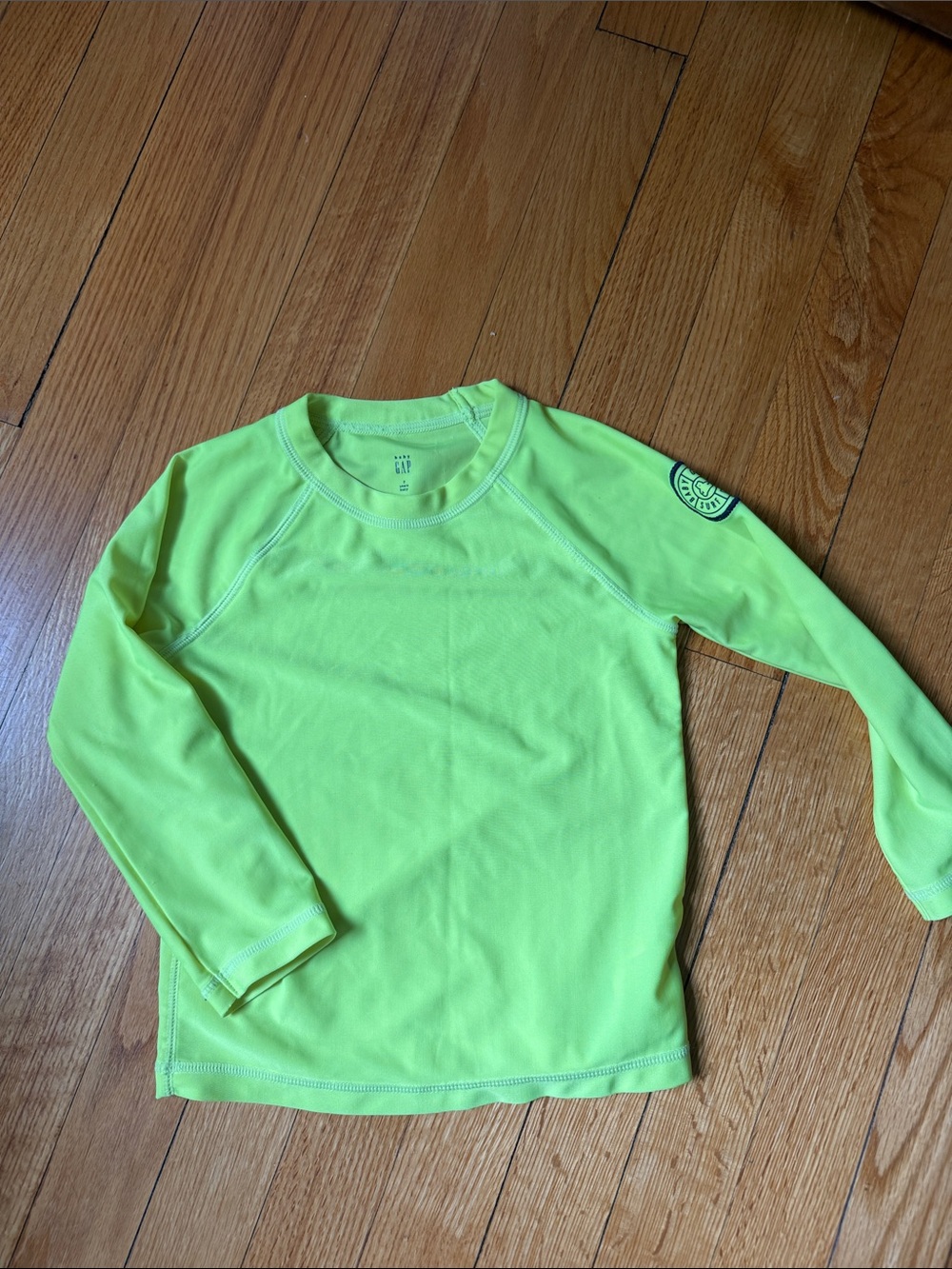 GAP Kids Neon Lime Long-Sleeve Swim Rashguard/ Baby Gap Surf Club